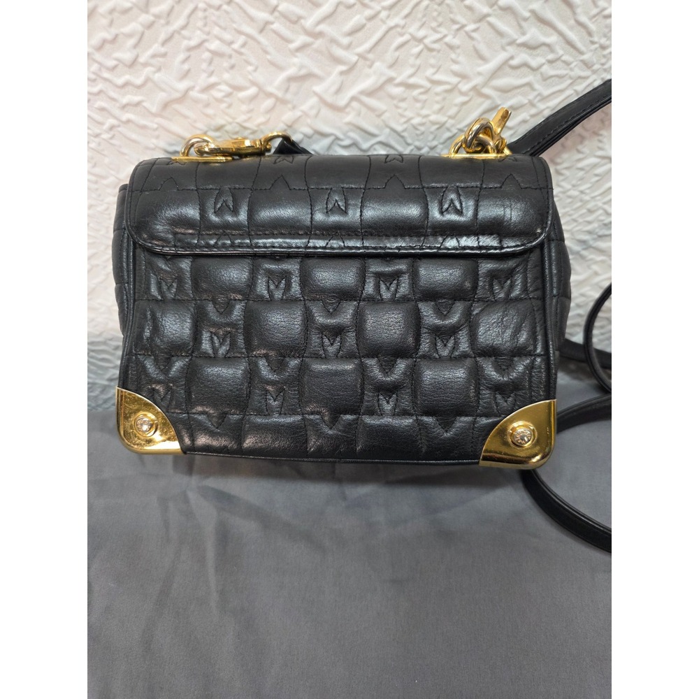 Metrocity Crossbody Bag Women Mini Black Good Quilted Leather Gold Hardware - Picture 3 of 8
